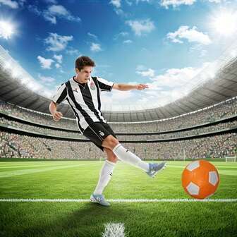 1 Genuine 4/5 Orange Magic Football, Suitable For Adults And Teenagers' Outdoor Training, Durable And Stable In Performance - Magic Football