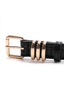 High Quality Alloy Buckle Women's Belt, Minimalist Casual Elegant Solid Color Women's Belt, Versatile For Dresses And Pants, Waist Belt For Daily Wear