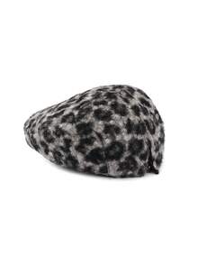 1pc Women's Leopard Print Fashionable Beret Hat, Versatile For Sports, Sun Protection, Commuting