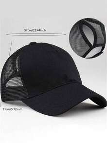 1pc Spring And Summer Baseball Cap Breathable Mesh Trucker Hat Lightweight Adjustable Hat Women's Men's - Multicolor - View 25