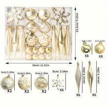 Set de 40 de globuri de Crăciun pictate și galvanizate, perfecte pentru agățarea decorațiunilor de casă pentru a crea o atmosferă festivă. Decorațiuni cu globuri de Crăciun, ornamente pentru bradul de Crăciun, decorațiuni de Crăciun alb-negru, ornamente de Crăciun turcoaz