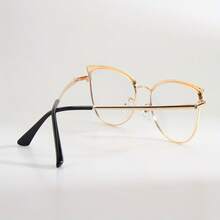 1 pieza Gafas de mujer de acero inoxidable de lujo con textura de cocodrilo y lentes fotocromáticas de ojo de gato, accesorio de moda