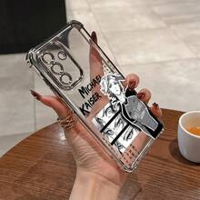 Funda de teléfono de anime Cool B-Blue L-Lock para Samsung Galaxy A Series, funda trasera transparente suave anti-caída, compatible con A26, A36, A55, A35, A06, A16, A05, A14, A24, A34, A54, A15, A05S, A25, A23, A33, A53, A73, A13 4G 5G - Mezcla de colores - Ver 2