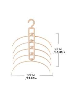 Five In One Multi-Layer Clothes Rack - Space Saving Anti Slip Foam Pad Clothes Rack, Household Clothes Hanging Rack - Detachable Multi-Layer Folding, No Trace Multi-Function Magic Hook, Space Saving Wardrobe Storage Artifact