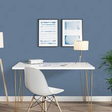 1 卷简约海军蓝色即剥即贴壁纸,防水防潮接触纸,可拆卸和重复使用,40/60/80 厘米宽,适用于卧室、餐厅、客厅电视背景、厨柜、桌子、书架、家具翻新 - 藏蓝色 - 查看 6