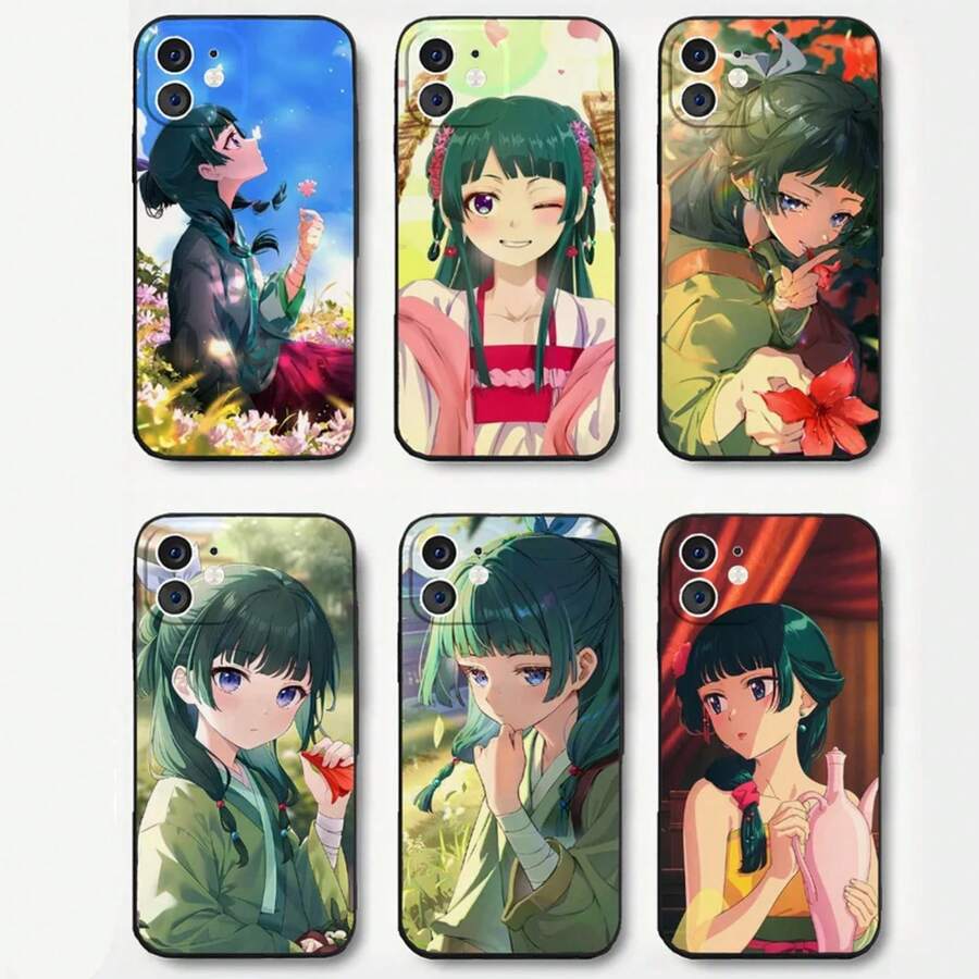 Funda de teléfono de silicona suave compatible con los modelos 16, 15, 14, 13, 12, 11 Plus, Pro Max Plus - Funda compatible con 17, 17 Pro, 17 Pro Max, con diseño de la animación Maomao The Apothecary Diaries - Z5 - Ver 1