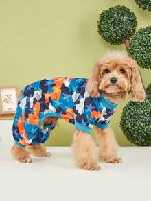 1pc Comfortable Polyester Four-Legged Pet Clothing, Pajamas, Loungewear, Suitable For Small Pets Like Cats And Dogs, Suitable For All Seasons (Not Suitable For Large Dogs) - MultiWarna - View 6
