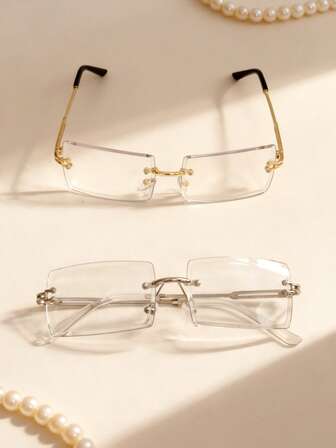 Set de 2 gafas de estilo elegante, gafas de moda multicolor adecuadas para la vida diaria, salidas, fiestas, viajes, todas las estaciones