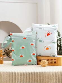 2PCS Waterproof Handheld Storage Bag, Swimming Bag For Separating Wet And Dry, Sandproof And Dustproof Beach Storage Pouch, Thanksgiving Day Gift Baby Shower Family Decorations Gifts - Multicolor - View 11