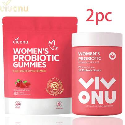  VIVONU caramelos blandos probióticos femeninos capsulas blandas salud digestiva mujer suplementos naturales bienestar flora intestinal presentación mixta alimentos funcionales