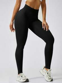 1 chiếc quần legging định hình dáng người dành cho nữ, thích hợp cho yoga, thể dục, chạy bộ ngoài trời, quần định hình eo cao mùa Giáng sinh, quần legging đen giúp thon gọn vòng eo, quần legging đen dành cho nữ, quần định hình giúp thon gọn. - màu đen - Xem 7