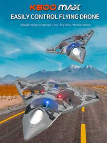 4DRC 全新第六代 K800MAX 遥控无人机，具备 360° 特技翻转和悬停功能 | 配备定高系统 | 新手友好型无人机，带 LED 灯 | USB 充电遥控飞机，是男孩生日、圣诞节、万圣节的理想礼物 - 淺灰色 - 查看 5