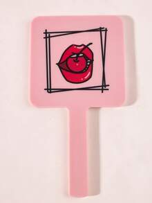 1 pieza Espejo de maquillaje con diseño floral lindo, espejo de mano portátil para maquillaje, regalo de cumpleaños ideal para familiares y amigas, adecuado para parientes, amigos, colegas, novias, padres, maquillaje, económico, decoración de habitación, tocador, viaje, dormitorio, accesorios de maquillaje, espejo, espejo de maquillaje, mini espejo, espejo pequeño, espejo de mano