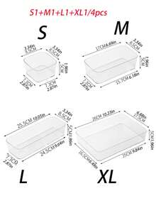1pc/5pcs/10pcs Exquisite Transparent Desktop Cosmetic Storage Box For Girls, Perfect For Makeup Brushes, Lipsticks, And Combs,For Holiday Beach, Bathroom Collection, Bedroom Collection, Large Capacity - Clear - View 19