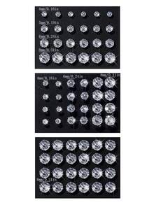 72-48-24pcs/Set Minimalist Punk Geometric Round Earrings, Suitable For Men, Suitable For Charming Parties, Festivals, Holidays, Music Events, Couples, Gatherings, Dates, Gifts, Casual Wear - Multicolor - View 9