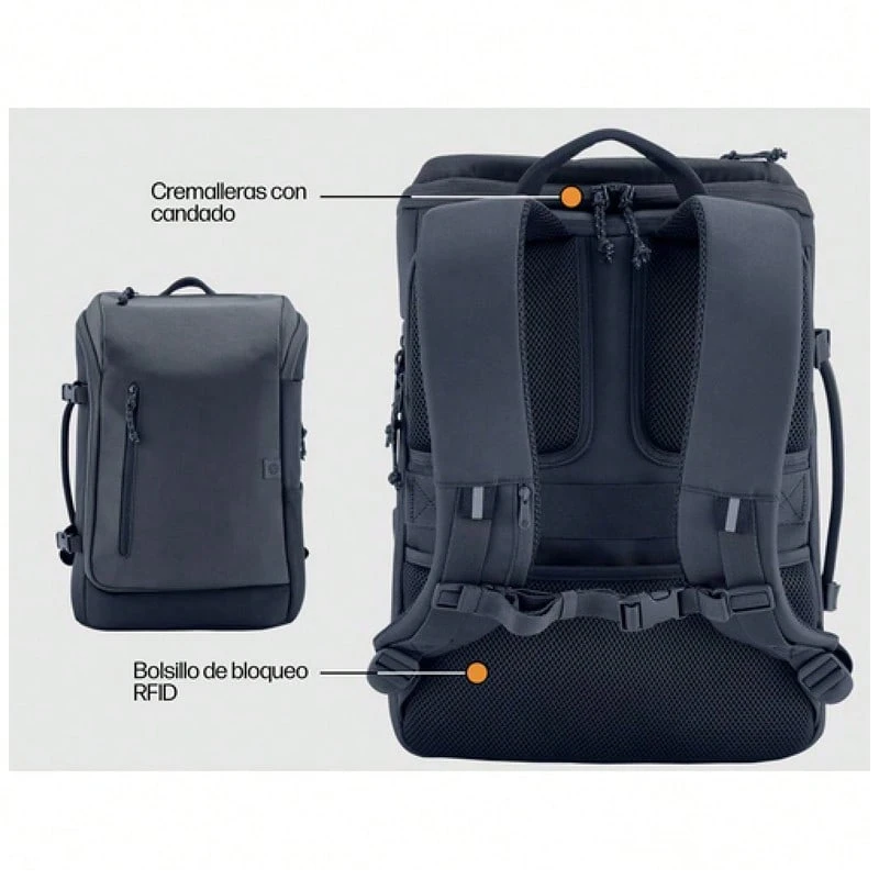Sac à dos de voyage HP 15,6 pouces 25 L pour ordinateur portable, gris fer - HP - Voir 1