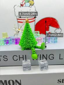 3D Printed Christmas Decorations, Plastic Christmas Tree Ornaments, Christmas Snowman & Reindeer, Christmas Tree With Stars, Desktop Christmas Tree, Movable Joint Christmas Tree, Snowman Shaped Christmas Reindeer, Suitable For Bookshelf, Home, Office Desk, Cafe, Holidays, Parties, Christmas Gifts, Home Decor, Best Gift For Friends - Multicolor - View 12