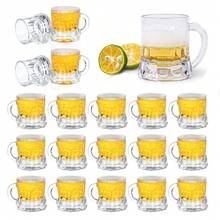 12 Pcs Shot Beer Mug Mini Beer Glasses Small Tasting Glasses Whiskey Juice Cups Birthday BBQ Beer Festival Bachelorette Party Supplies