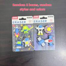 6/12 件可爱太空主题橡皮擦，便携、新颖、多功能迷你宇航员橡皮擦，可爱礼物、文具用品、学生奖品、派对礼品、返校 - 彩色 - 查看 19