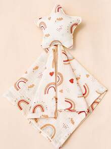 1PC Muslin Baby Comfort Towel Blanket,Soft Newborn Sleeping Dolls Kids Fashion Sleep Toy Soothe Appease Towel Bibs For Boy Girl