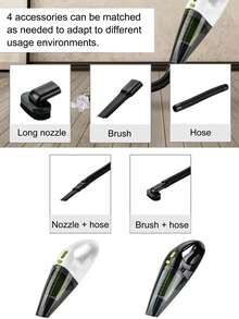 Portable Powerful Handheld Vacuum Cleaner 8000PA Strong Suction Quickly Cleans Cars, Garages, RVs, And More Ideal For Car Enthusiasts - Multicolor - View 7