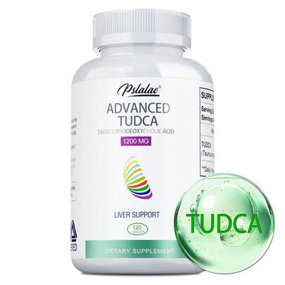 PSLALAE TUDCA avanzado 1200mg, suplemento de limpieza y desintoxicación para el hígado, alta potencia, 120 unidades, salud hepática, complemento nutricional, bienestar integral, apoyo detox profesional, ideal para hombres y mujeres, uso diario.