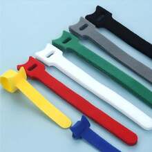 Compre 100 peças e leve 112 peças, abraçadeiras de reutilizáveis, cintas de cabo ajustáveis, organizador de cabos, envoltórios para fones de ouvido, impressoras Ethernet, laptops, cabos de dados USB, gerenciamento de fios para organizar residências, escritórios e data centers - Tamanho Único - Ver 4