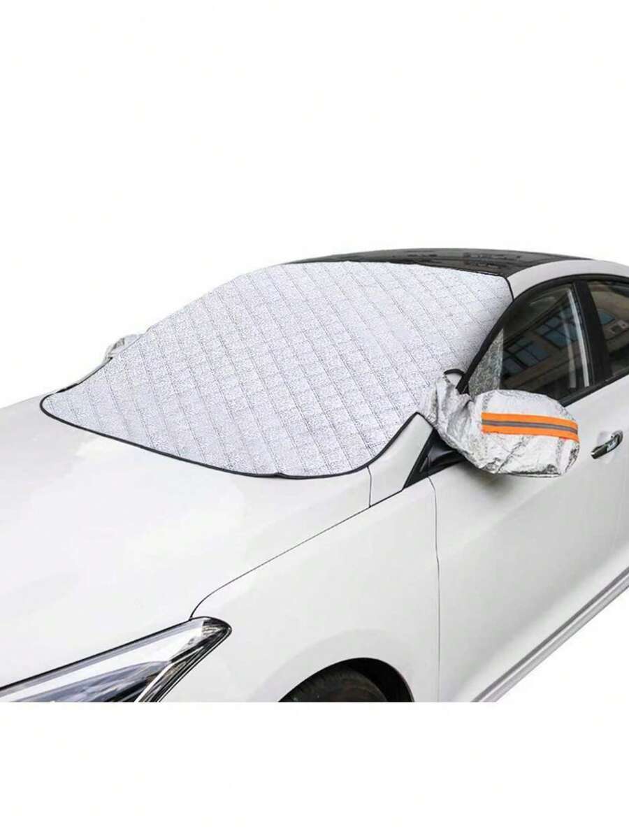 Car Snow Shield BYD Front Glass Cover Silver Cloth Enlarged Thickened Reflective Anti-Freeze And Snow Cover Half Cover Winter Sunshade