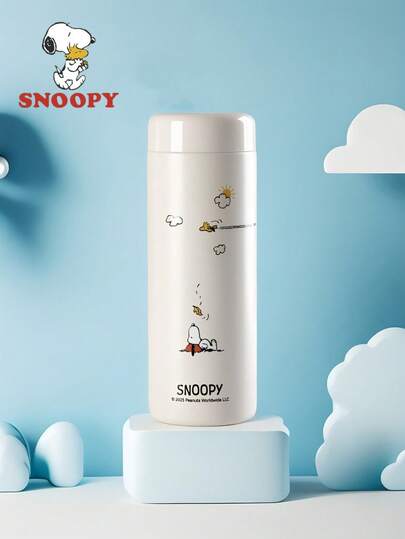  1pc 350ML Snoopy Cup, Compact & Cute Water Bottle, Outdoor Portable Pocket Cup, Mini Insulated Tumbler, Unisex Stainless Steel Simple Water Cup