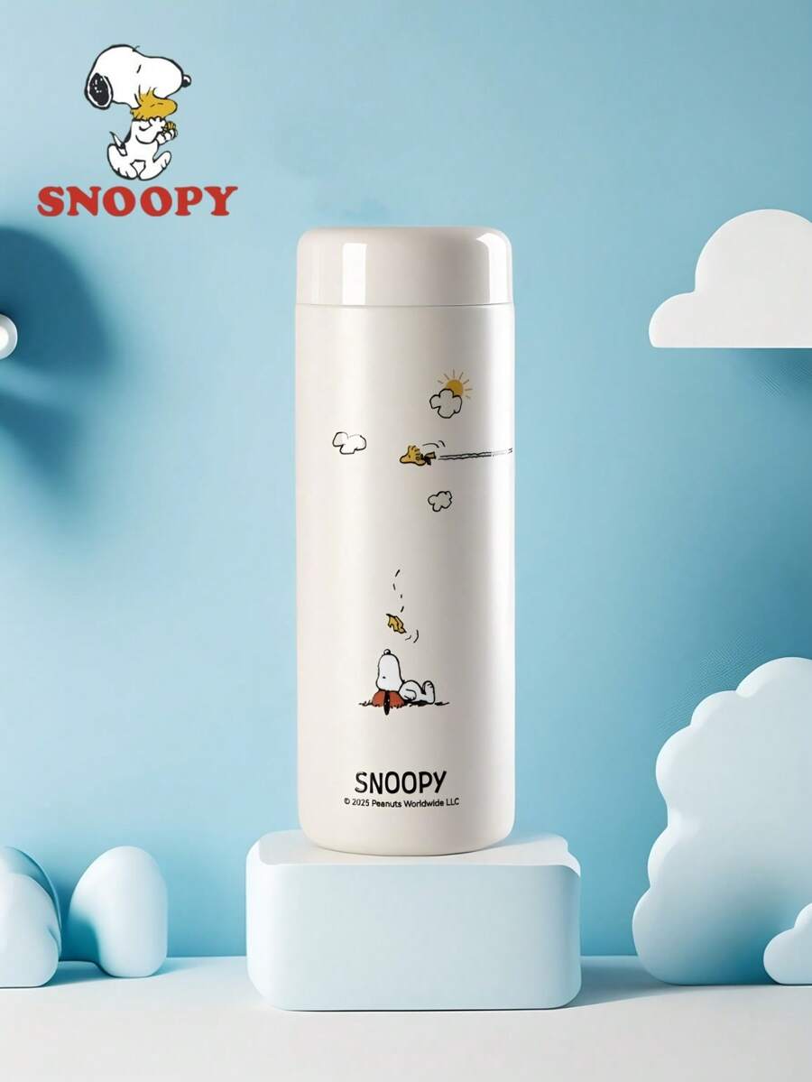 1pc Snoopy 350ML Compact Cute Water Bottle, Portable Pocket Cup, Mini Insulated Tumbler, Unisex Stainless Steel Minimalist Water Cup - Multicolor - View 1