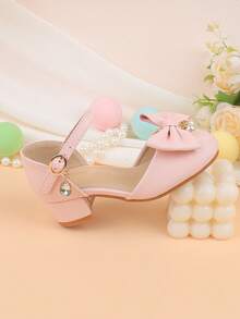 Zapatos de niña de las flores para boda, fiesta, vacaciones, adecuados para niñas pequeñas, niñas pequeñas y niñas grandes, zapatos planos clásicos cómodos y versátiles con lazo, decoración de perlas, adecuados para vestidos, ocasiones formales, actuaciones, ballet, estilo princesa