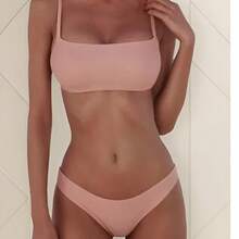 Bikini Top With Removable Pads And Delta Wing Panties UV50 - Màu nâu  Mocha - Xem 2