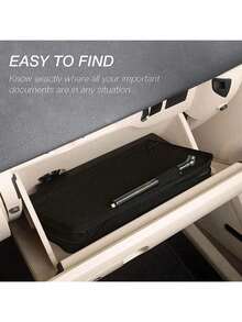 ZYHSLZ Organizador para Auto, Porta Documentos para Automóvil, 6 Bolsillos, Tela Oxford 600D, Porta Pasaporte para Carro, Multifuncional, Compatible con la Mayoría de Vehículos (Negro) - Negro - Ver 1