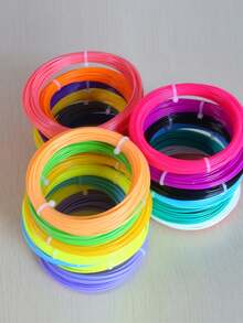 50m/Rollo Filamento para Bolígrafo 3D, PLA, 1.75mm de diámetro, 10 colores aleatorios, 5m cada uno - pla50 metros - Ver 5