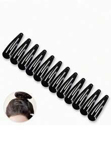 100 szt./60 szt./40 szt./10 szt. Proste czarne elastyczne spinki do włosów o długości 1,96 cala, akcesoria do włosów dla dziewcząt, odpowiednie do codziennego zaplatania włosów, grzywki, makijażu, pod prysznic