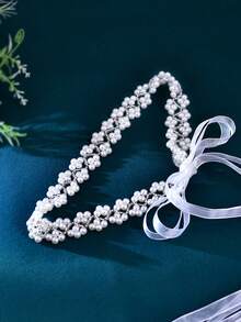 1 peça de cinto de contas feito à mão, cinto de casamento moderno, decoração de cintura de noiva, versátil e minimalista, adequado para gala, acessório de vestido de festa, cinto de dama de honra, presente artesanal