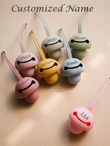 Customized Pacifier Box, Pacifier Clip Box, Mushroom Shape Design, Small Body Large Capacity, Silicone Storage Box