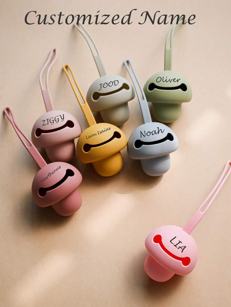 Customized Pacifier Box, Pacifier Clip Box, Mushroom Shape Design, Small Body Large Capacity, Silicone Storage Box