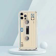 Compatible With  15 16 14 13 12 Mini 11 Pro Max XS X XR SE 7 8 Plus Silicone Clear Cover Retro Vintage Old Cassette Tape Phone Case, Cover Compatible With  17 Pro Max Case,  17 Pro Case,  17 Case,  16 Pro Max Case - B8 - 查看 11