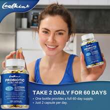 PSLALAE Probióticos 100 Mil Millones De UFC - Salud Digestiva E Intestinal - Alivia El Estreñimiento, La Diarrea, Los Gases Y La Hinchazón - 120 Unidades - 120 cápsulas - Ver 6