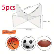 1 个亚克力球展示架 - 耐用的十字设计支架适用于足球、篮球、棒球、足球、橄榄球 - 防水且坚固的 PMMA 材料 - 非常适合体育纪念品展示、设备存储 | 透明亚克力支架 | 坚固的结构适用于各种球类展示，适用于家庭健身房、办公室、收藏品、运动室和商业空间 - 非常适合送礼和展示！ - 彩色 - 查看 14