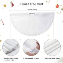 Large Tree Skirt 48 Inch White Tree Skirts Faux Fur Skirt Tree