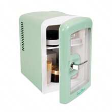 IceBlue 4L Makeup Refrigerator, Valentine's Day Gift Mini Fridge For Cosmetics And Drinks, Car/Home Use (Green/Pink/White/Black), Transparent Window And Chrome Handle - Green - View 11