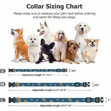 Cotton Hanade Dog Collar Cute And Distinctive Patterns Blue Rose With Pendant For Girl Boy Dogs Collars M,23864860 - Blue - View 5