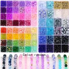 50pcs/360pcs Two-Color Gradient Crystal Imitation Jade Glass Round Beads Beaded Bracelet Making Kit, Suitable For DIY Bracelets, Necklaces, Earrings, Handicraft Beading Kit, Suitable For Beginners (Random Colors) - Color Mixing - View 16