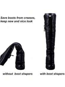 2Pcs Elastic Boot Support Inserts - Stretchable Shaft Stabilizers For Tall Boots, Flexible, Lengthened Straight Boot Support Form Inserts For Women And Men, Shoe, Spring Summer Picks, Brides Maid Gifts, Room, Beach, Travel, For Men, For Women, Vacation, Cute Stuff, Mother's Day Gift, Garden, Summer, Beach, Squishy, Graduation, Shoe Rack, Storage Saver, Commencement, Congrats Grad, Graduation Party - Multicolor - View 4