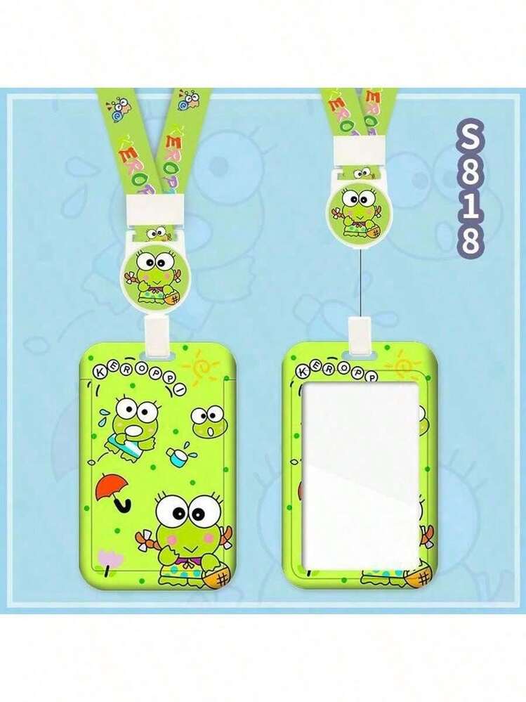 2-Piece Set, [Lanyard + ID Holder], Sanrio Hello Kitty Lanyard ID Badge Holder - Durable ABS Material, Anti-Lost Neck Pouch With Protective Case - Cute Cartoon Design, Unisex, Easily Stretchable ID Sleeve For Work, Commute, Student ID, Etc. - Multicolor - View 8