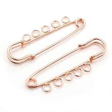 5pcs Craft Safety Pins Brooch Metal Sewing Pins With Loops Sewing Clothes Pins For Tags DIY Handmade Jewelry Making Accessories Findings - Brooch Pins - View 14
