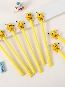 قلم كرتوني كيوت بتصميم بيكاتشو، قلم توقيع كيوت هدية مكتبية، قلم توقيع