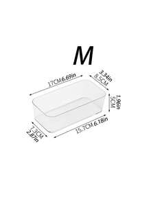 1pc/5pcs/10pcs Exquisite Transparent Desktop Cosmetic Storage Box For Girls, Perfect For Makeup Brushes, Lipsticks, And Combs,For Holiday Beach, Bathroom Collection, Bedroom Collection, Large Capacity - Clear - View 15